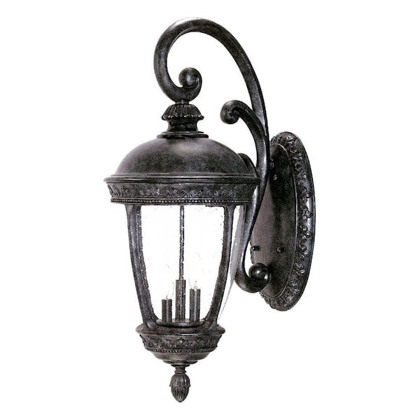 Acclaim Lighting Fleur de Lis Collection Wall-Mount 3-Light Outdoor Stone Light Fixture