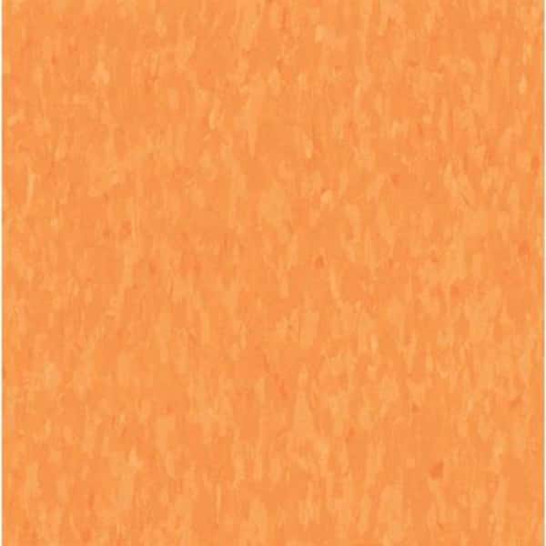 Armstrong Take Home Sample - Imperial Texture VCT 12 in. x 12 in. Screamin Pumpkin Standard Excelon Commercial Vinyl Tile