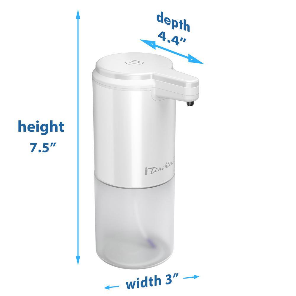 White Stainless Steel Automatic Foaming Soap Dispenser