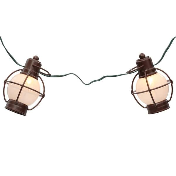 Newport Coastal Patio Lights 7-Light Antique Copper Incandescent Rustico String Lanterns