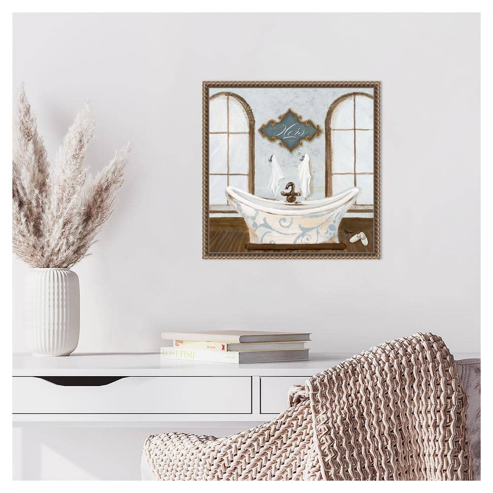 Gina Ritter Villa Bath I Bronze Framed Canvas Print