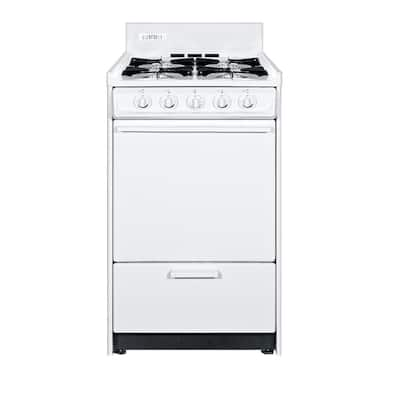 20 in. 2.46 cu. ft. Gas Range in White