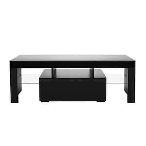 51.18 in. Black TV Stand with 1 Drawer Fits TV's up to 56 in.