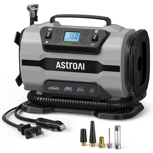 M1 12V DC/110V AC Portable Tire Inflator Air Compressor