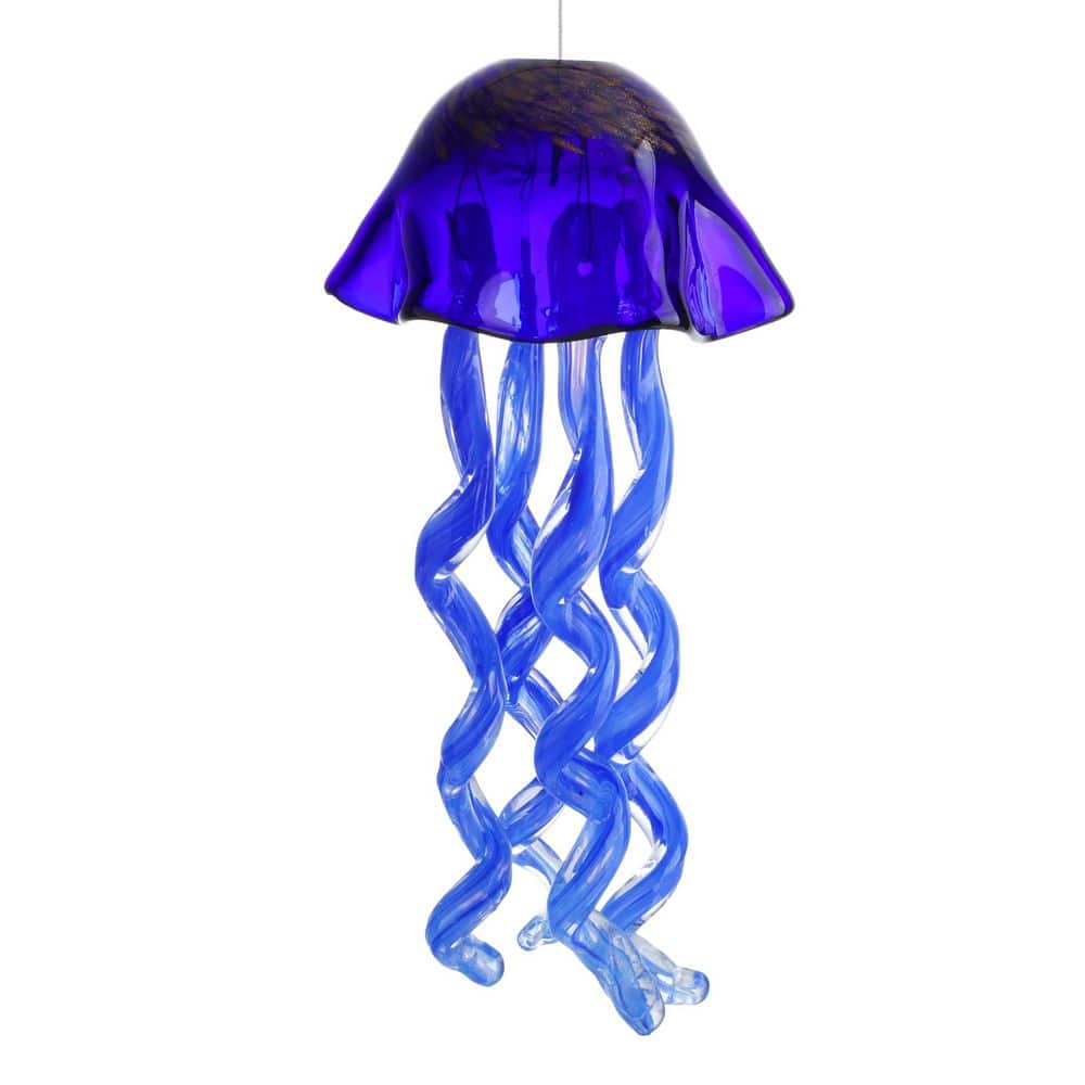 20.1 in. Royal Blue Blown Glass Jellyfish Wind Chime Sea Glass Wind Chimes for Patio Garden Balcony Porch price history on PriceWatchPro