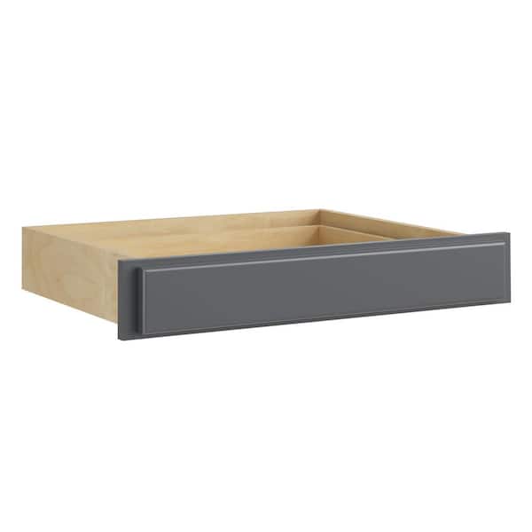 Home Decorators Collection Newport 30 in. W x 17 in. D x 4.875 in. H Assembled Plywood Knee Drawer Cabinet in Deep Onyx with Soft Close