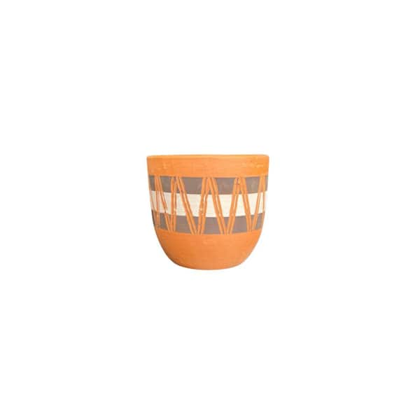 Unbranded Clay planter Stripe Fusion Medium