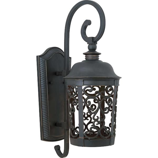 Maxim Lighting Whisper Dark Sky 1-Light Bronze Integrated LED Outdoor Wall Lantern Sconce