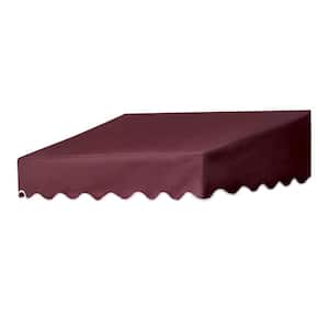 4 ft. Traditional Non-Retractable Door Canopy (50 in. Projection) in Burgundy