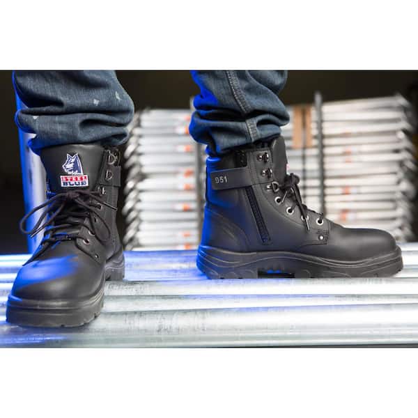 work boots with zip and laces