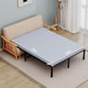 Pull out sofa bed mattress showing dimensions on a floor.