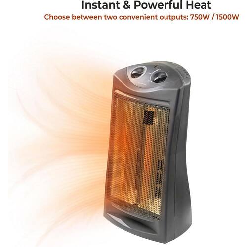 1500-Watt Electric Quartz Infrared Radiant Tower Heater