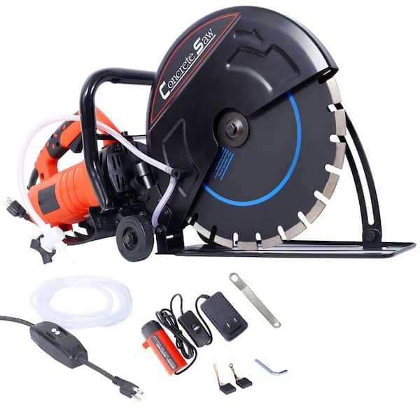 maocao hoom Electric 14 in. Cut Off Saw Wet/Dry Concrete Saw Cutter Guide Roller with Water Line Attachment