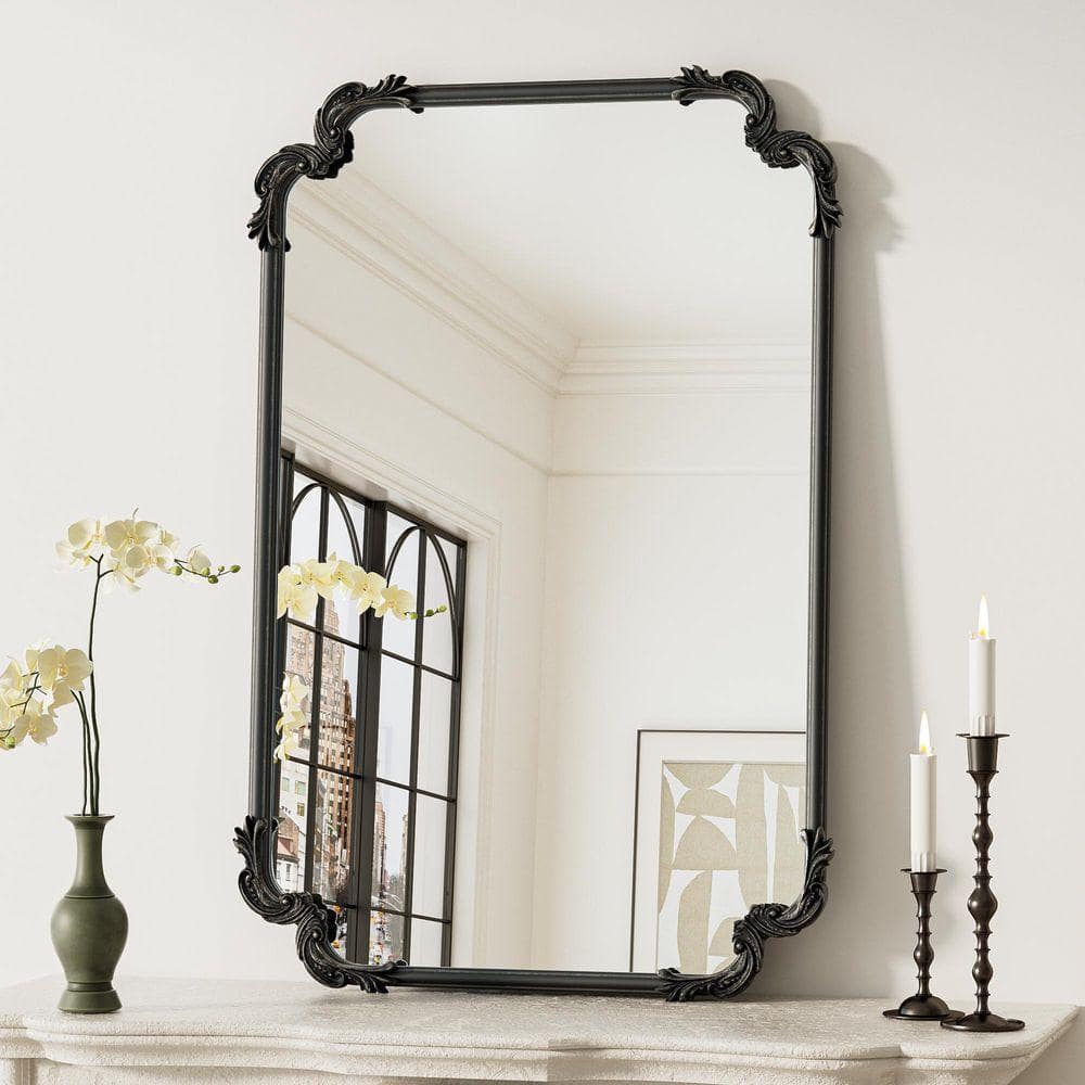 KeonJinn 24 in. H x 36 in. W Framed Rectangular Vintage Mirror