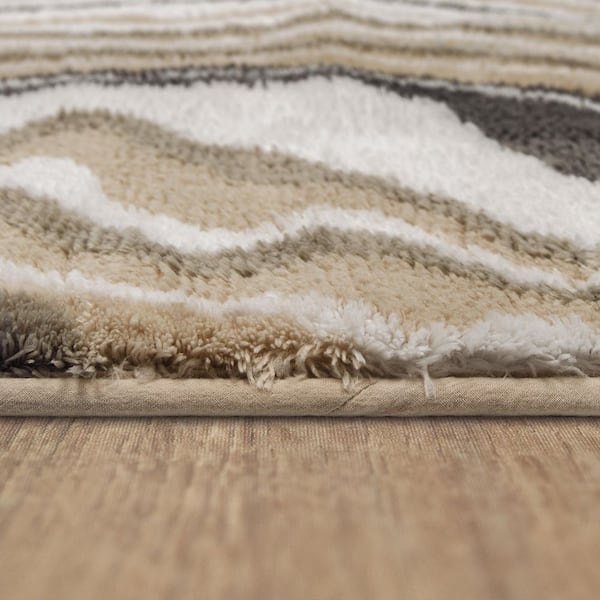 COSY HOMEER Chenille Bathroom Rug 17x24, Super Soft and Absorbent Bath  Mat Non-Slip, 1.2 Thick Plush Fluffy Bath Rugs Machine Washable for Bath  Floor, Tubs and Showers, 100% Polyester, Brown 