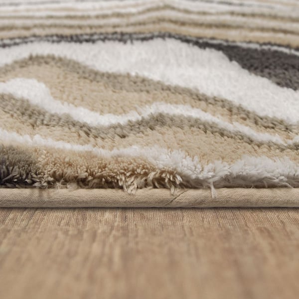 Serpentine Gray Marbled Super Soft Bath Rugs