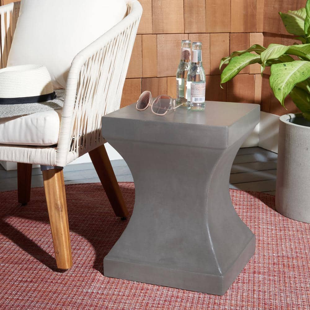 Curby Dark Gray Square Stone Indoor/Outdoor Accent Table price history on PriceWatchPro