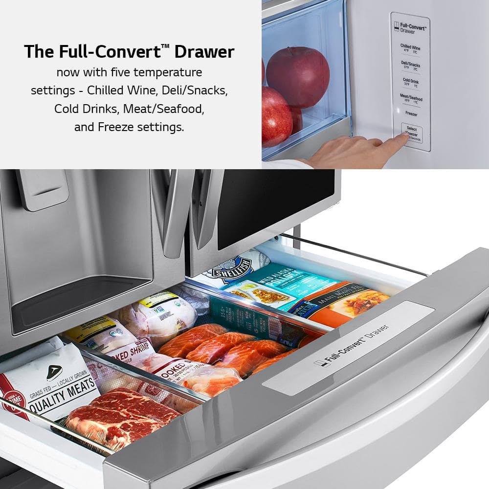 Stainless Steel Smart French Door Refrigerator with Ice Maker