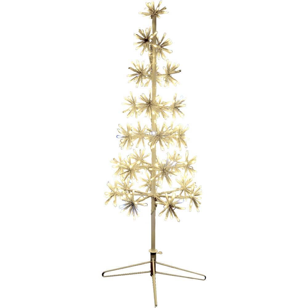 36 in. Christmas Metal Framed Decorative Tree with Metal Base and Twinkle L
