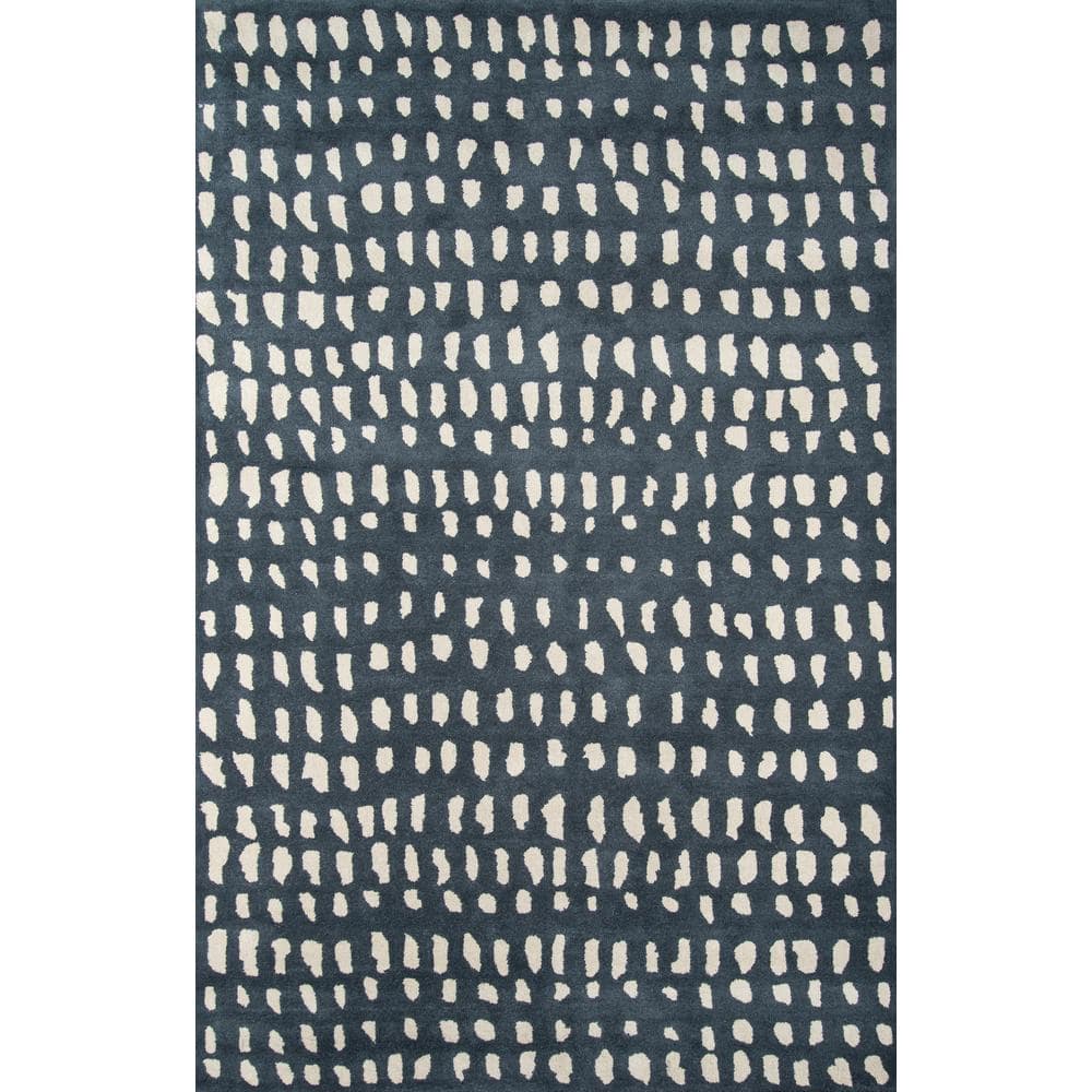 Boho Dots Blue 9 ft. x 12 ft. Indoor Area Rug