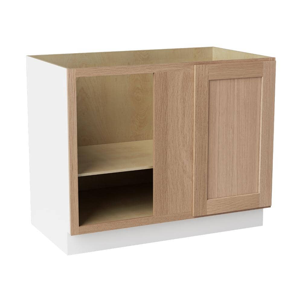 42 in. W x 24 in. D x 34.5 in. H Ready to Assemble Solid Wood Shaker Base Blind Corner Kitchen Cabinet in Oak price history on PriceWatchPro