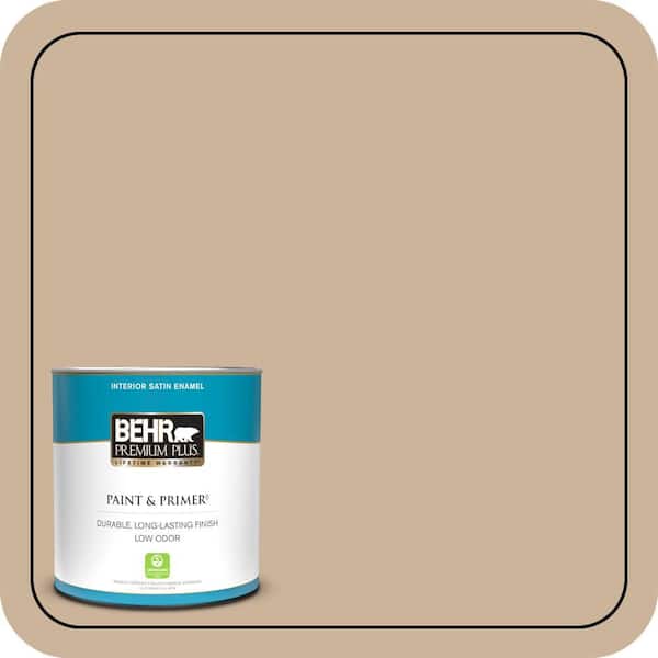 BEHR PREMIUM PLUS 1 qt. #T17-03 Sepia Filter Satin Enamel Low Odor Interior Paint & Primer