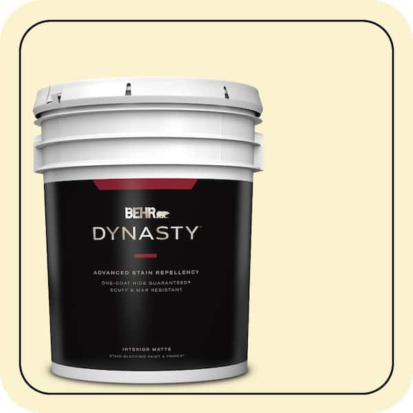 BEHR DYNASTY 5 gal. #380C-2 Desert Lily Matte Interior Stain-Blocking Paint & Primer