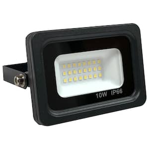 70-Watt Equivalent Integrated Black Outdoor LED Flood Light, 1200 Lumens, Security Light