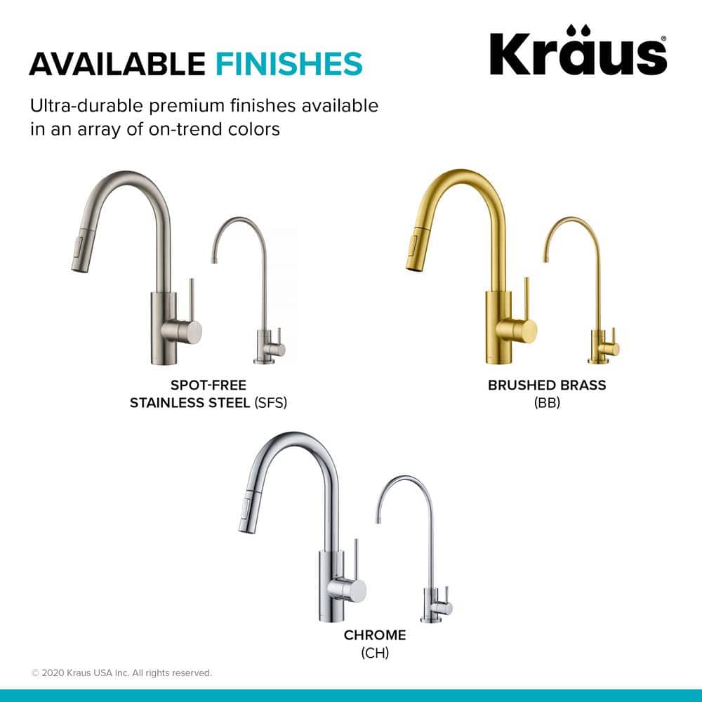 Spot Free Stainless Steel Pull-Down Kitchen Faucet with Water Filter
