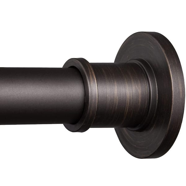 72 in. Shower Curtain Rod in Bronze, Rustproof Stainless Steel Tension Curtain Rod for Window and Bathroom