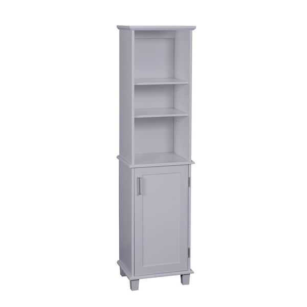 Shaker Style 16 in. W x 12 in. D x 62.25 in. H Linen Cabinet in Dove Gray