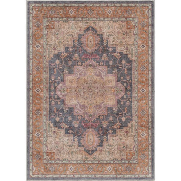 Multi 3 ft. 3 in. x 5 ft. Apollo Paris Vintage Oriental Persian Area Rug