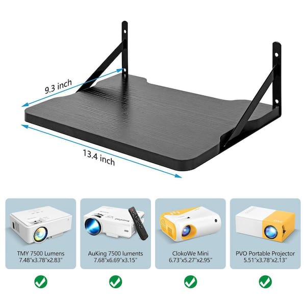 Metal Router Shelf, Space Aluminum Router Holder, Wall-Mounted Cable