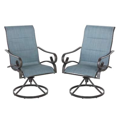 Hampton Bay Swivel Patio Chairs Furniture The Home Depot - Low Back Swivel Patio Chairs