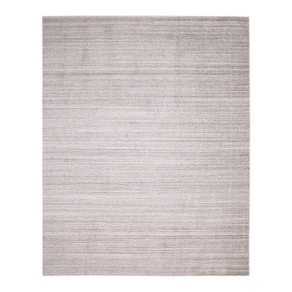 Halsey Tailored Texture 9' x 12' Wool-Blend Area Rug in Silver