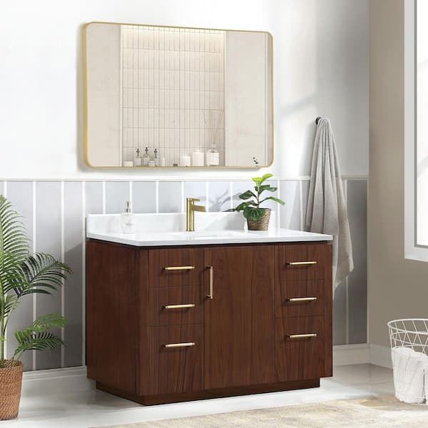 ROSWELL San 48 in.W x 22 in.D x 33.8 in.H Single Sink Bath Vanity