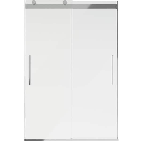 Classic 500 43-3/8 to 47-3/8 in. W x 71 in. H Frameless Sliding Shower Door in Chrome with 5/16 in. Clear Glass