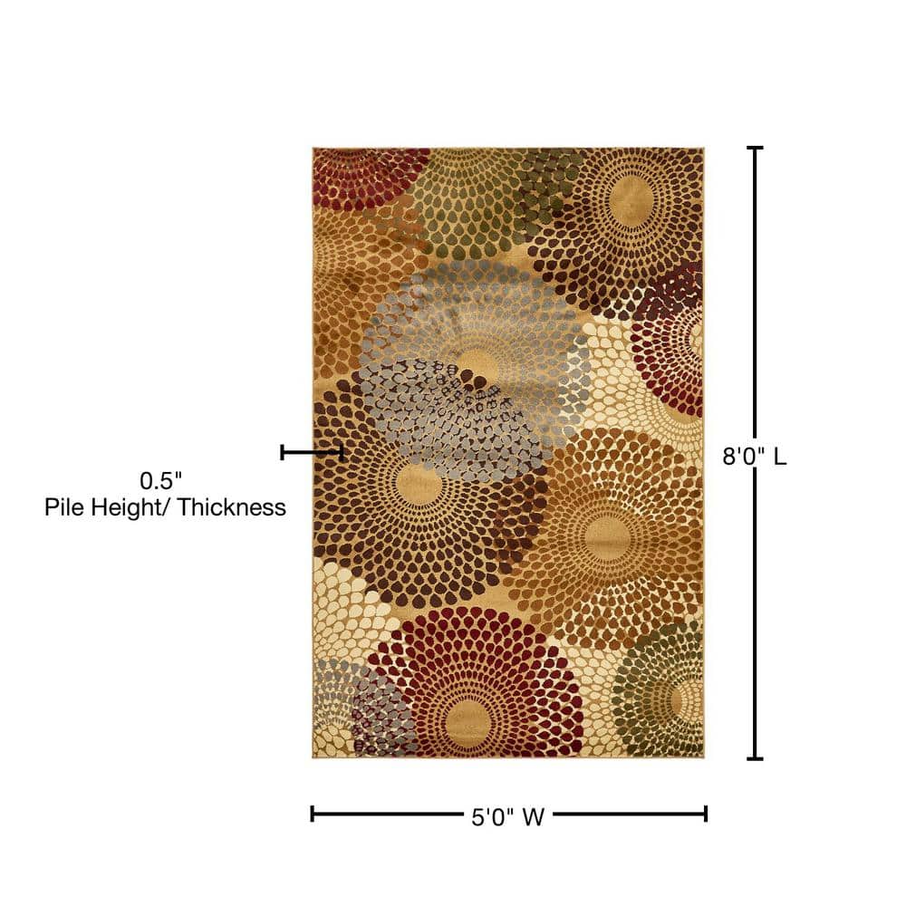 Handmade Braided Abstract Gray Synthetic 5' x 8' Indoor Rug