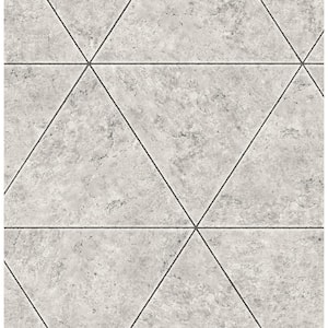 Benson Grey Marble Triangle Grey Wallpaper Sample