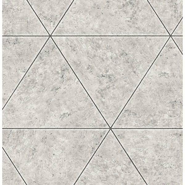 Fine Decor Benson Grey Marble Triangle Grey Wallpaper Sample