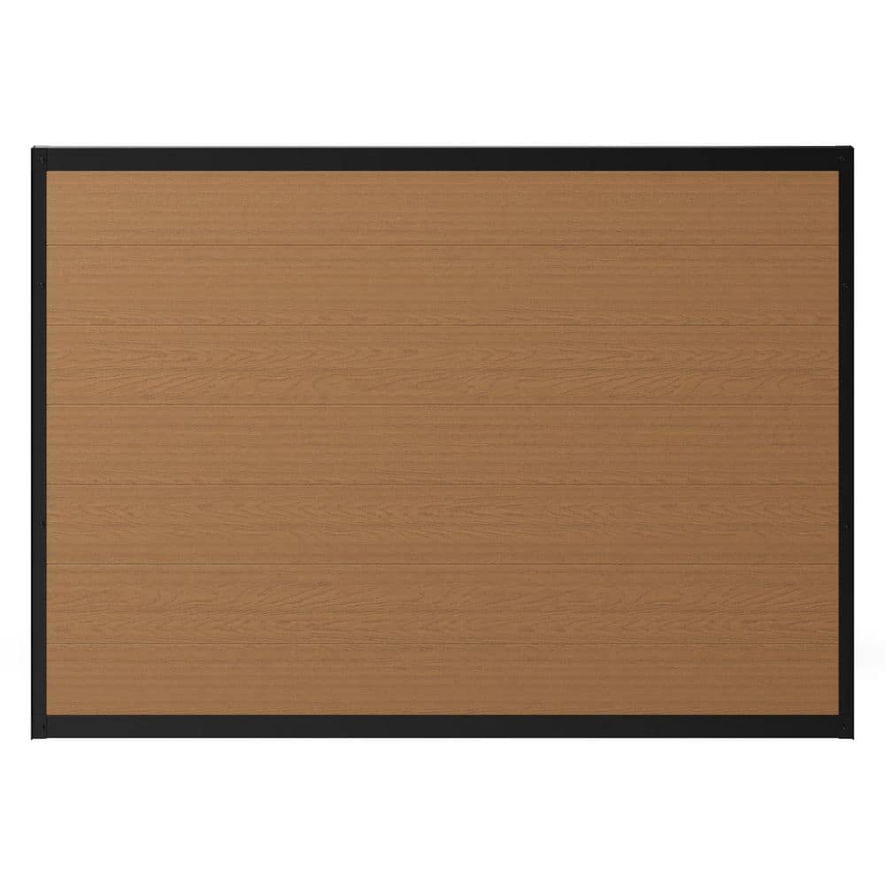 WamBam Fence 4 ft. H x 6 ft. W No Dig Edgewood Walnut Brown