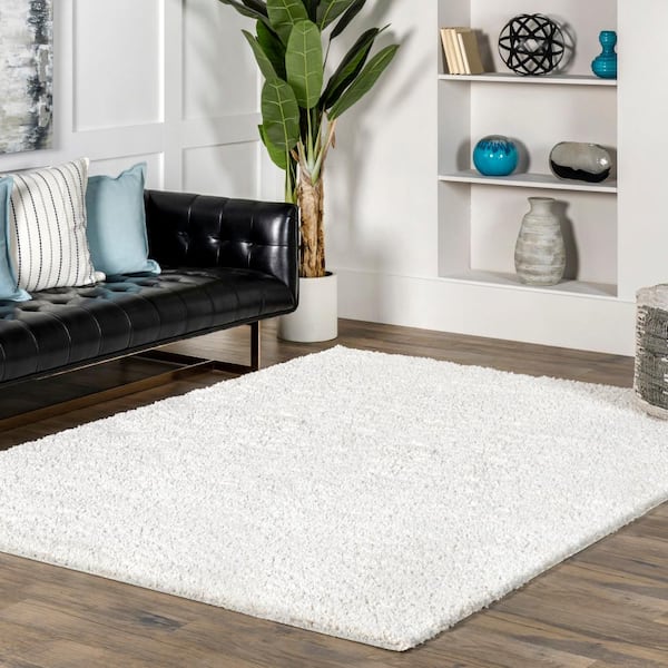 8 ft. x 10 ft. Off White Marleen Contemporary Shag Area Rug