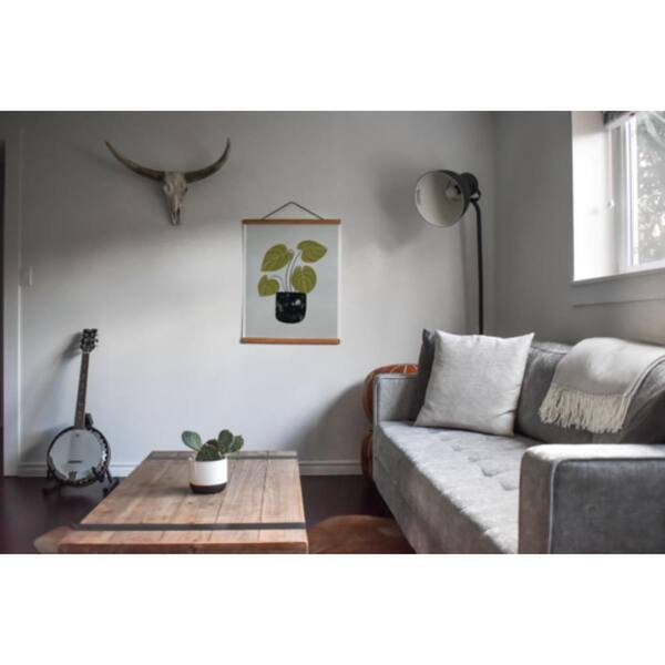 HomeRoots 22 in. Grey, Green, Black Contemporary Botanical Wall Art