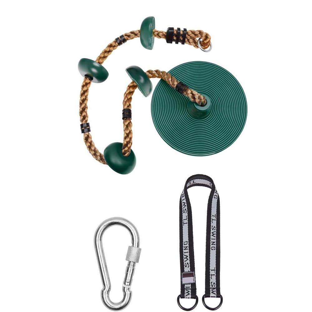 Adjustable Rope Swing Disc with Platform for Kids Outdoor Playground Accessories Green price history on PriceWatchPro