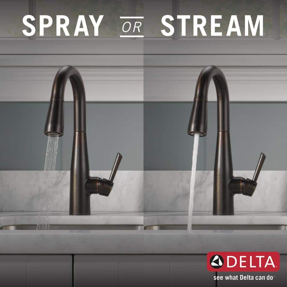 Transitional Pull-Out Spray Kitchen Faucet in Bronze Finish
