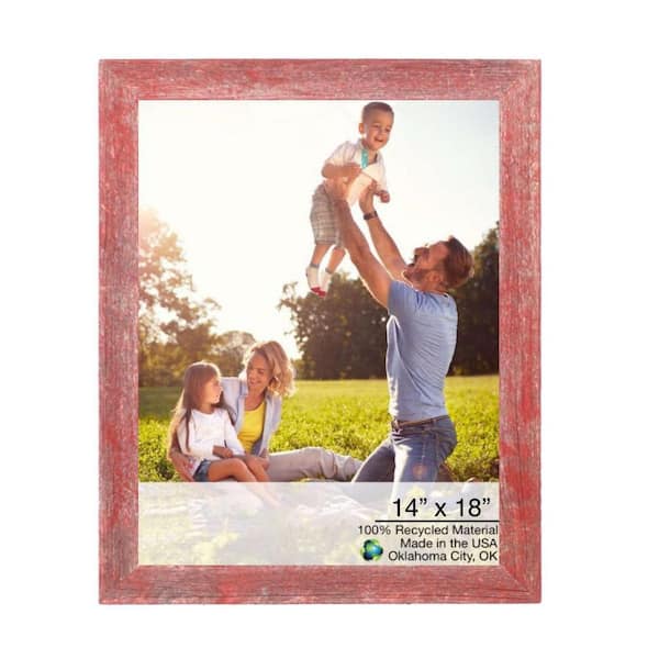 HomeRoots Victoria 14 in. W. x 18 in. Rustic Red Picture Frame
