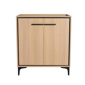 Brescia 29.33 in. W x 17.91 in. D x 30.07 in. H Freestanding Bath Vanity Cabinet Without Top in Original Oak Unassembled