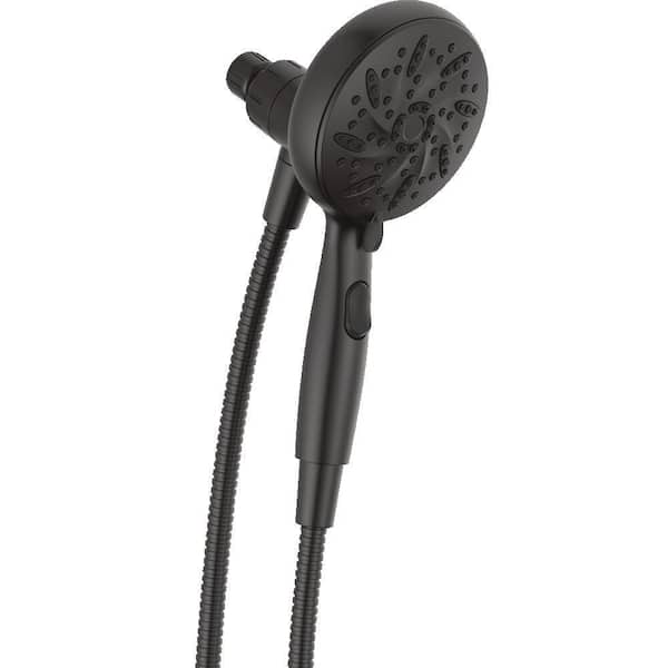 Delta SureDock Magnetic 6-Spray Patterns 1.75 GPM 4.94 in. Wall Mount Handheld Shower Head in Matte Black