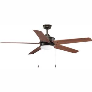 Whirl Collection 60 in. LED Antique Bronze Indoor/Outdoor Ceiling Fan