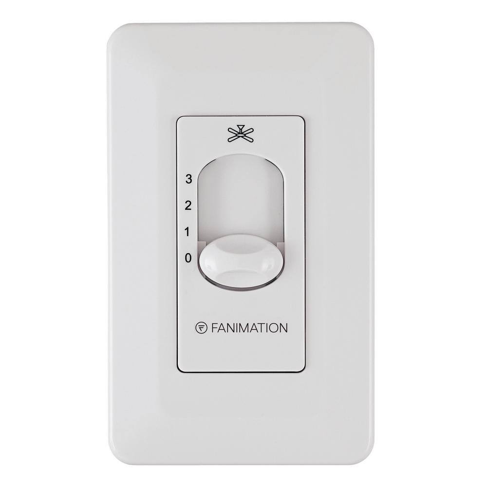 Fanimation CW7WH Ceiling Fan Wall Control, Fan Only No Light for Use with Multiple Fans, White (B00OM1T6Q2)